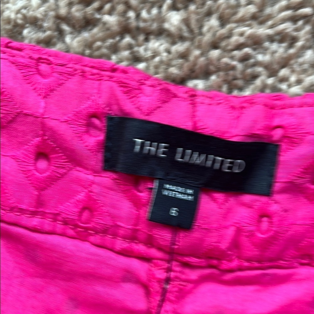 Limited Women's Pink Eyelet Shorts - Size 6 - Picture 5 of 8